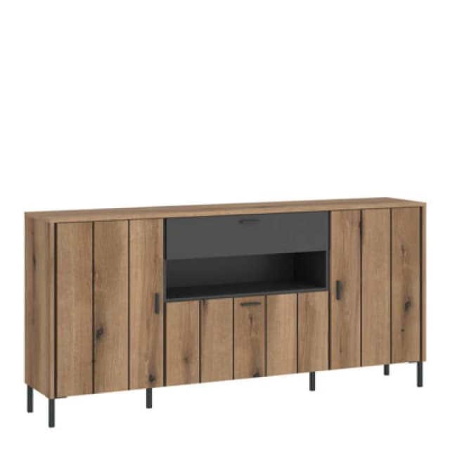Furniture To Go Arundel Sideboard 2 Door 1 Flap 1 Drawer In Oak/grey