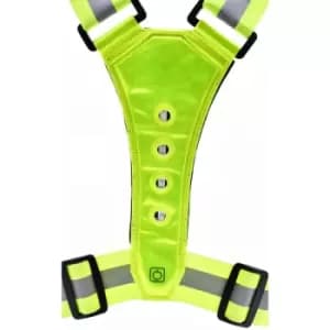 Six Peaks LED Reflective Vest with Phone Holder Safety Yellow