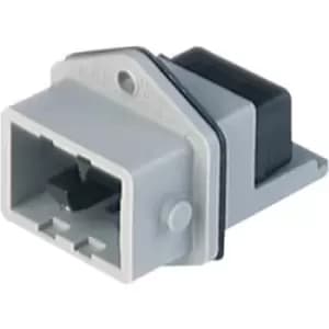 Hirschmann 931 697-106-1 Mains connector STASEI Plug, vertical mount Total number of pins: 5 + PE 6 A Grey