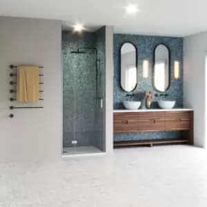 Aquarius 6 Hinged Shower Door 800mm Wide - 6mm Glass - Aqualux
