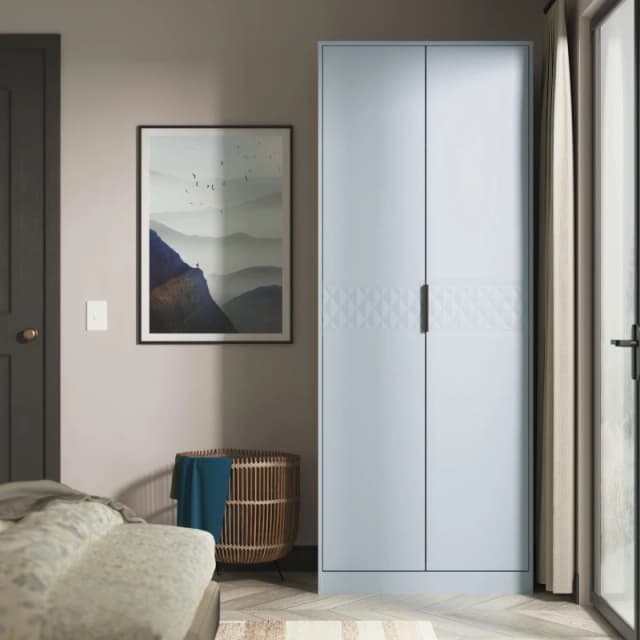 Ready Assembled 2 U Islay 2 Door Wardrobe (Ready Assembled) in Light Blue Light Blue Unisex