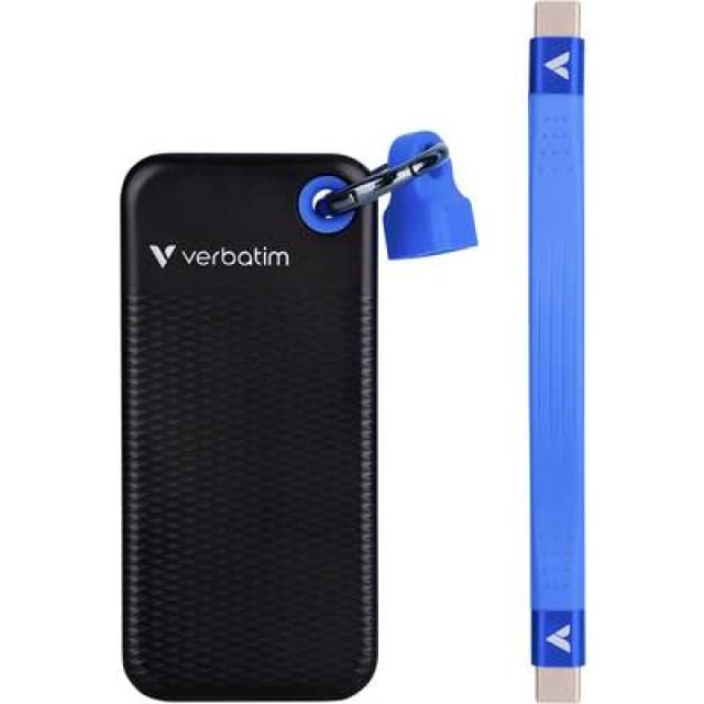 Verbatim Verbatim Pocket 2 TB External SSD hard drive USB C (USB 3.2 2nd gen) Black, Blue 32195 32195