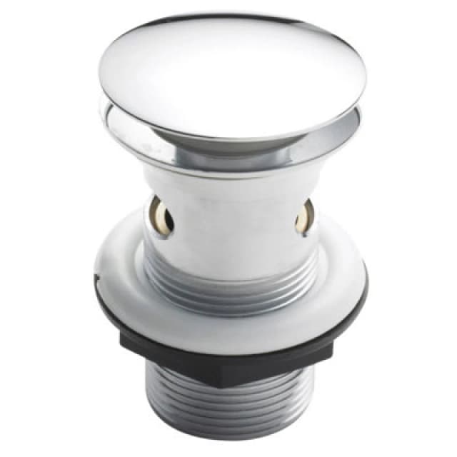 Balterley Easyclean Push Button Plug Basin Slotted Waste Chrome Silver
