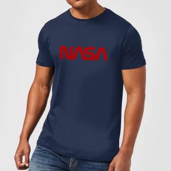 NASA Worm Red Logotype T-Shirt - Navy - XS - Navy
