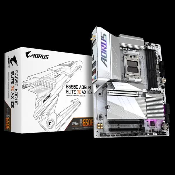 Gigabyte B650E AORUS ELITE X AX ICE ATX AM5 DDR5 WiFi Motherboard