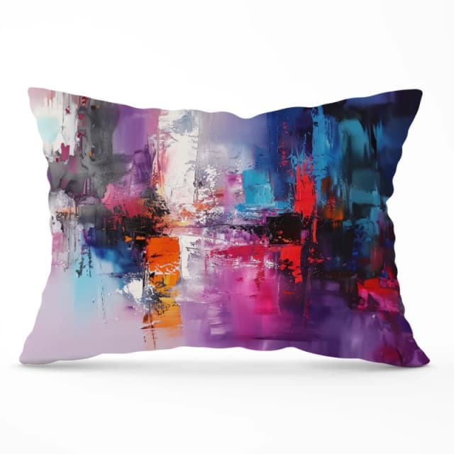 Warren Reed - Designer Vibrant Metropolis: A Palette Of Emotions Cushions Size: 60cm x 60cm Multicolor Unisex 60cm x 60 cm