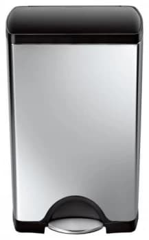 simplehuman 38 Litre Rectangular Pedal Bin Brushed Steel