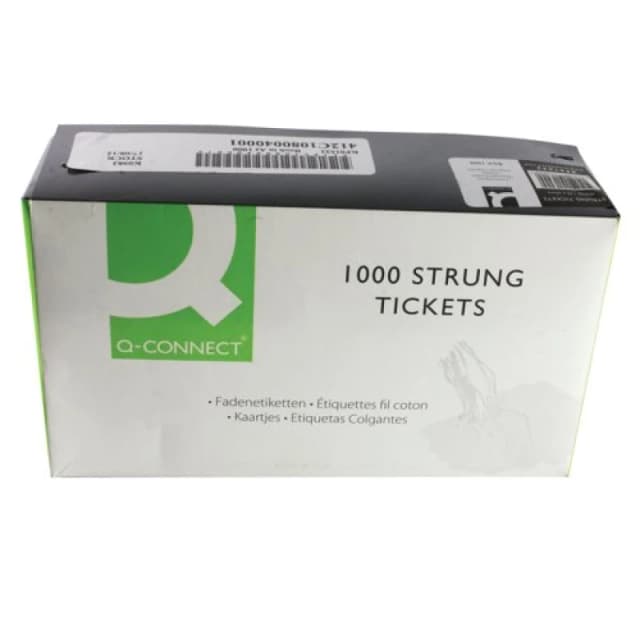 Value Strung Ticket 70 x 44mm White (1000 Pack) KF01622