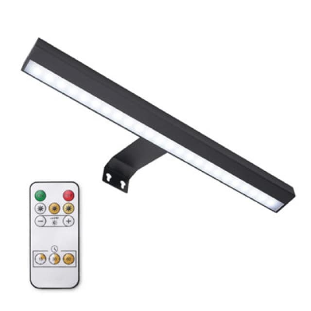 ValueLights ValueLights Ryle Rechargeable Easy Fit Wall Touch Single Light Fitting in Black One Size Unisex 5016529266341