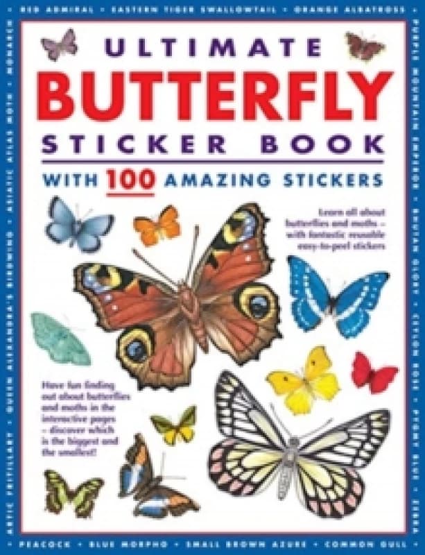 Ultimate Butterfly Sticker Book : with 100 amazing stickers Paperback / softback