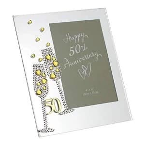 4" x 6" - 50th Anniversary Glass Photo Frame