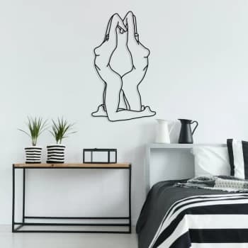 Womans - Black Decorative Metal Wall Accessory