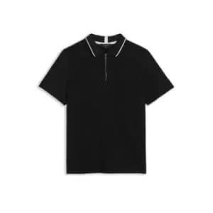 Ted Baker Buer Zip Up Polo Shirt - Black