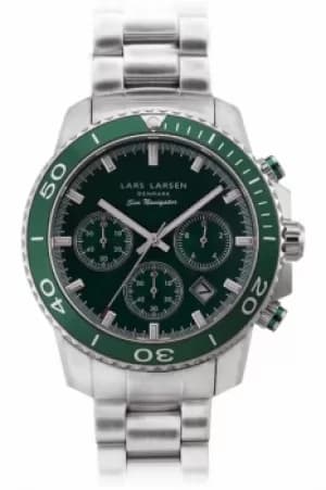 Mens Lars Larsen Sea Navigator Chronograph Watch 134SBSB