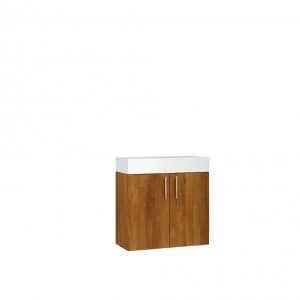 Wickes Talana Walnut Wall- Hung Vanity Unit with Door - 600mm