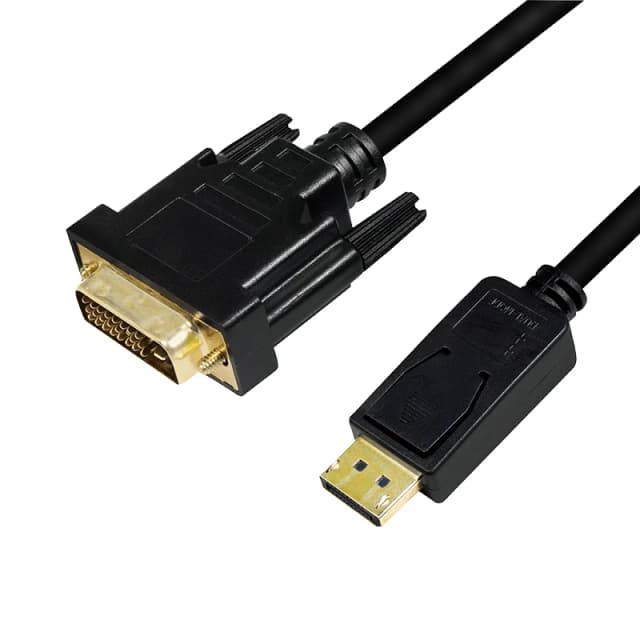 LogiLink CV0130 video cable adapter 1m DisplayPort DVI Black