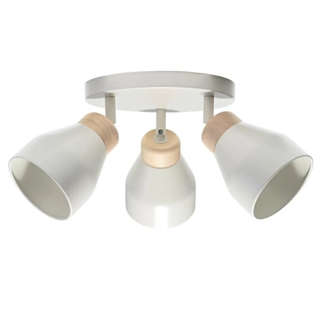 Happy Homewares Contemporary Scandinavian Designed Triple Spot Ceiling Light in Grey Grey Unisex