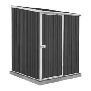 Absco 5x5ft Space Saver Metal Pent Shed - Dark Grey