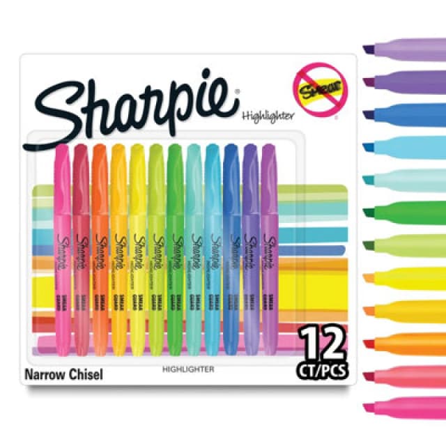 Sharpie Pocket Highlighter Assorted (12 Pack) 2223753