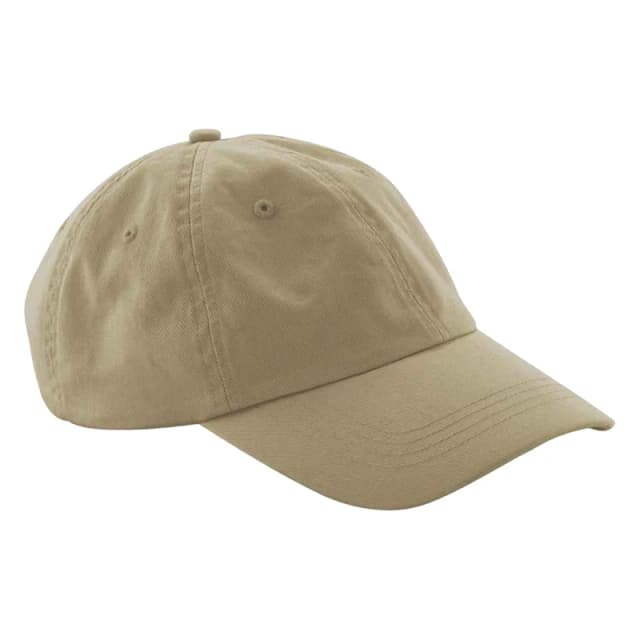 Beechfield Beechfield Men Cotton Baseball Cap in Light Brown Light Brown One Size Male 5063300462430