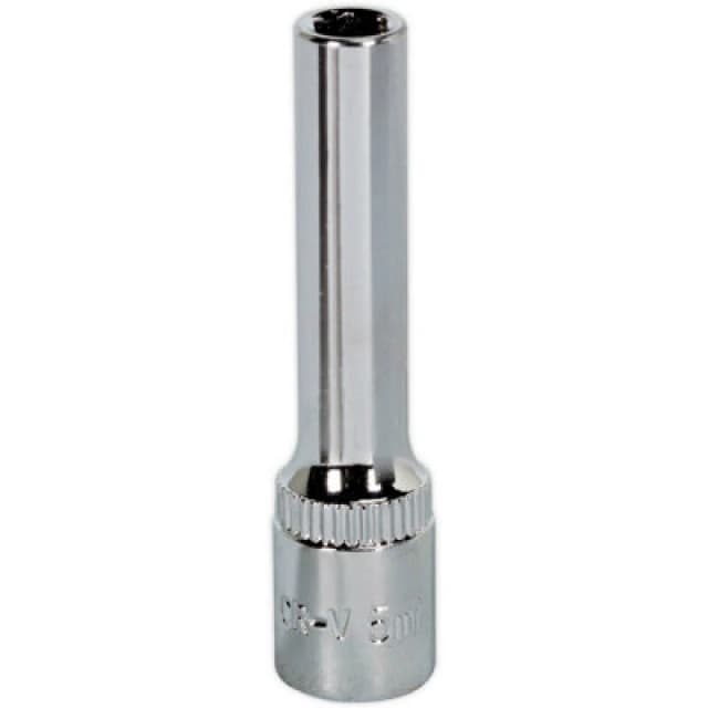 Loops 5mm Forged Steel DEEP Drive Socket - 1/4" Square Drive Polished Chrome Vanadium Metallics