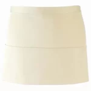 Premier Ladies 'colours' 3 Pocket Apron / Workwear (pack Of 2) (one Size, Natural)