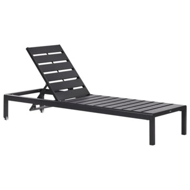 Beliani Sun Lounger Nardo Reclining Metal Black