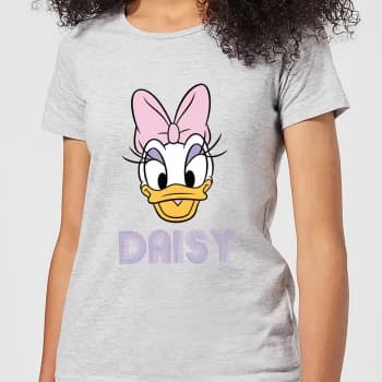 Disney Mickey Mouse Daisy Face Womens T-Shirt - Grey - M