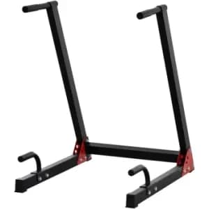 Homcom - Upper Body Dip Stand Station Workout Equipment for Pull Ups, Push Ups