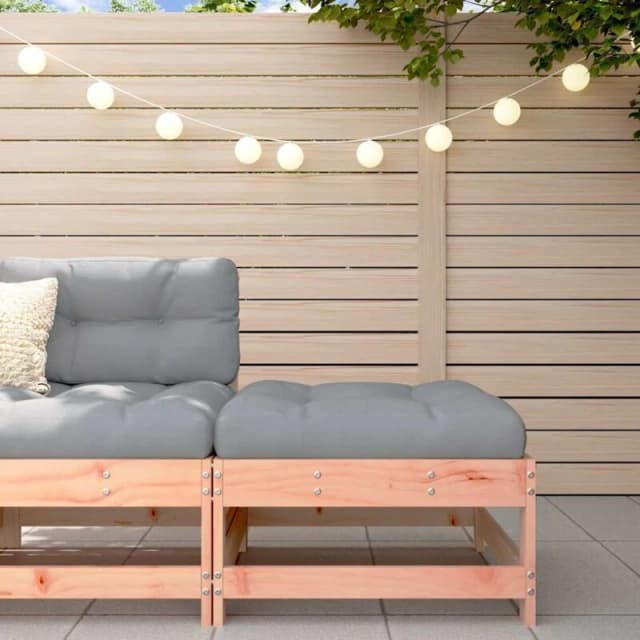 VIDAXL Garden Footstool with Cushion Solid Wood Douglas Vidaxl 8720845802127