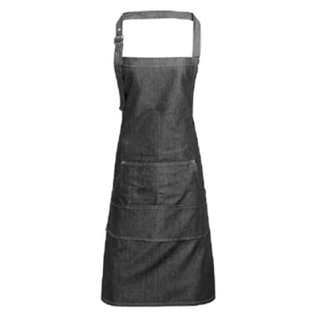 Premier Premier Jeans Stitch Bib Apron in True Black True Black One Size Unisex 5057520102184