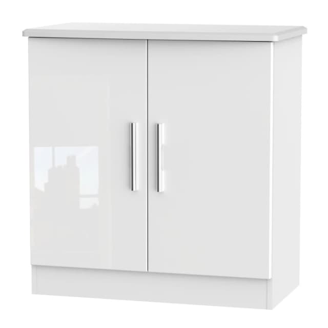 Harrow 2 Door Cabinet In White Gloss (Ready Assembled)