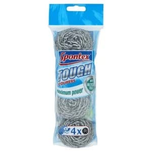 Spontex Tough Scourers - 4 Pack