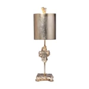 Cross 1 Light Table Lamp Silver, E27