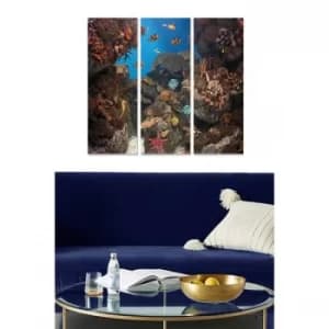 MDF86159929 Multicolor Decorative MDF Painting (3 Pieces)