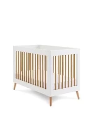 Obaby Maya Mini Cot Bed, White/Natural