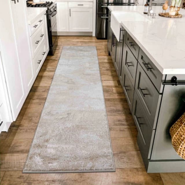 Onyx Modern Living Room Rug - Abstract Area Rugs Beige - Runner 60X220 Cm