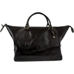 Barbour Unisex Leather Med Travel Explorer Chocolate One