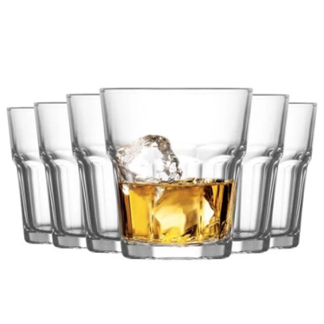 LAV Glassware Lav Aras Whisky Glasses - 305Ml - Clear - Pack Of 6