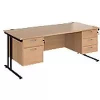 Dams International Desk MC18P23KB 1,800 x 800 x 725 x 800 - 990 mm