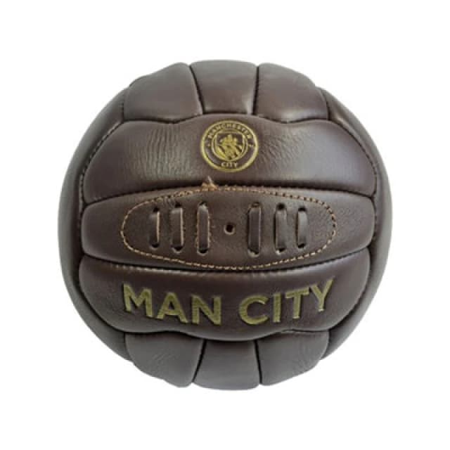 Manchester City Fc Retro Leather Ball Brown (5)