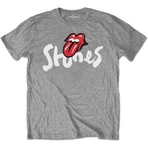 The Rolling Stones - No Filter Brush Strokes Unisex Large T-Shirt - Grey