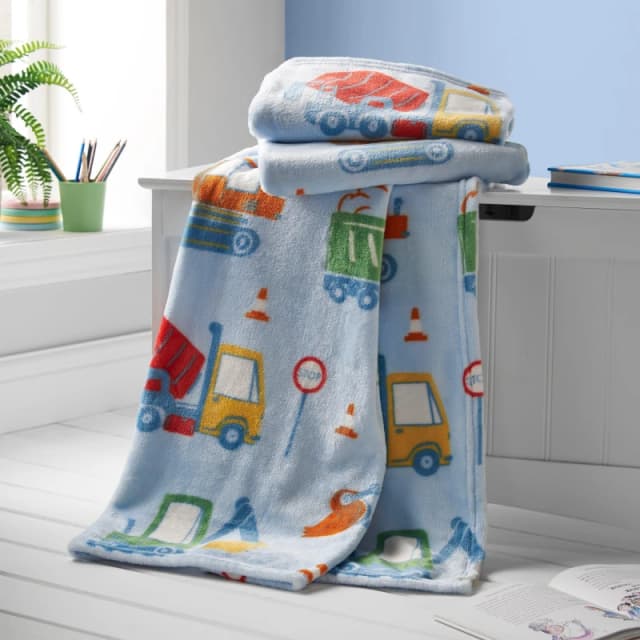 Catherine Lansfield Kids Catheri Digger Dreams 62 Blue unisex 130x170cm