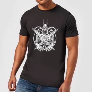 Mr Pickles Pentogram Drawn Dog Head Mens T-Shirt - Black - 3XL - Black