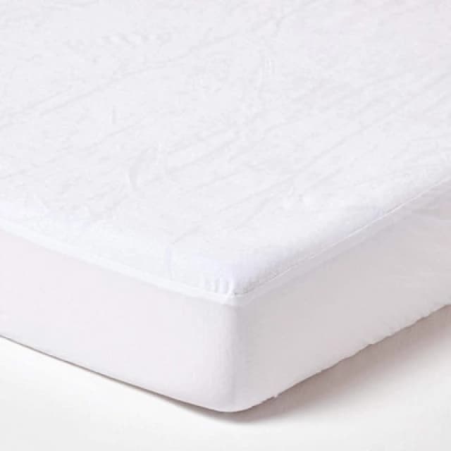 Homescapes Terry Towelling Waterproof Mattress Protector, Euro 160 X 200 Cm