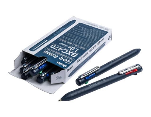 Pentel IZEE 4 Colour Ballpoint Pen Everyday 1.0mm Tip 0.5mm Line...