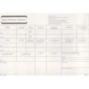 Banns of Marriage Application MB 1 : Pack of 50 Forms