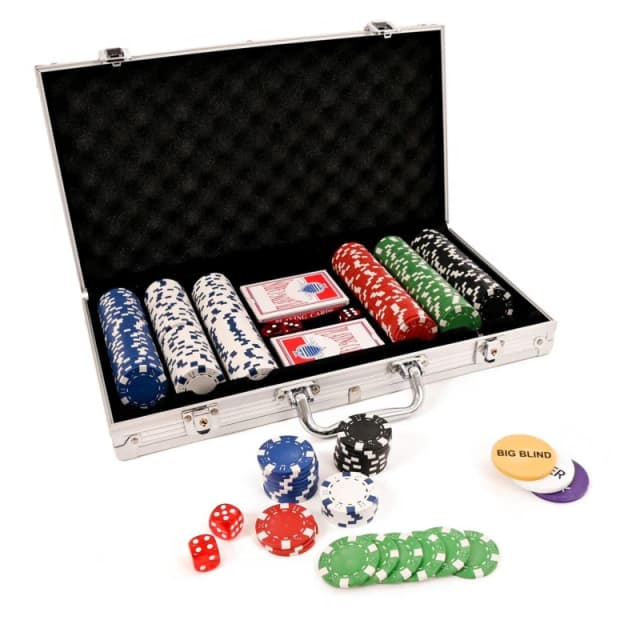 Planet Direct M.Y Texas Holdem Poker Set 300 Piece Silver unisex Medium