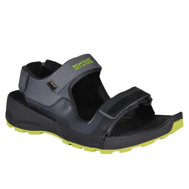 Regatta Mens Samaris Walking Sandals Black/Lime male 9 (43)