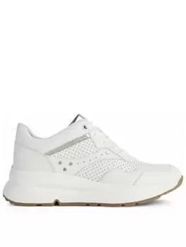 Geox Geox D Backsie A Trainer - White Gold, White, Size 5, Women